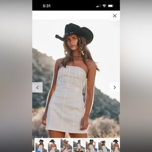 12th Tribe White Denim Dress